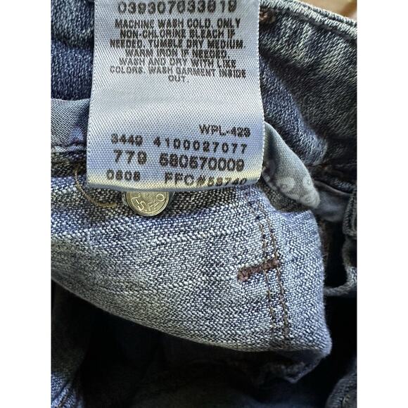 Levis 545 Women's Blue Jeans Sz 12 Boot Cut High Rise Light Wash 36x30” measured - Picture 8 of 12